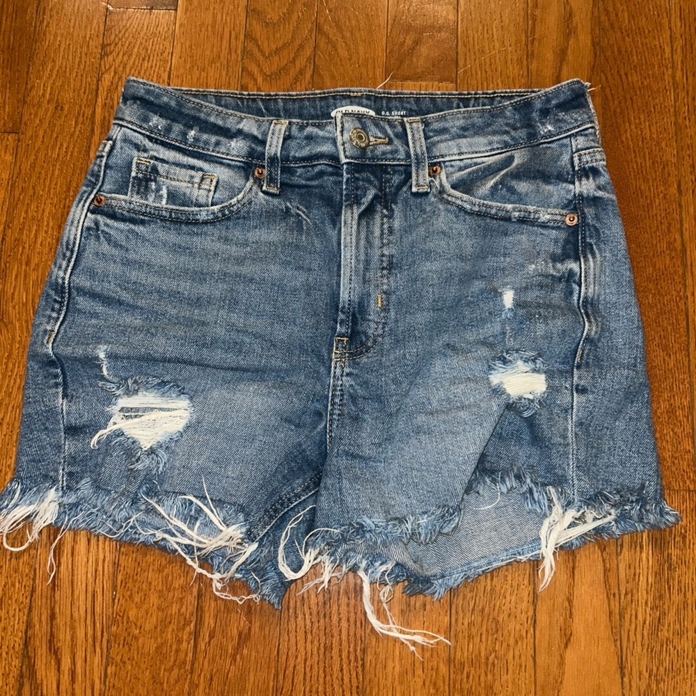 Old Navy Denim cut offs shorts Sz 4 Distressed